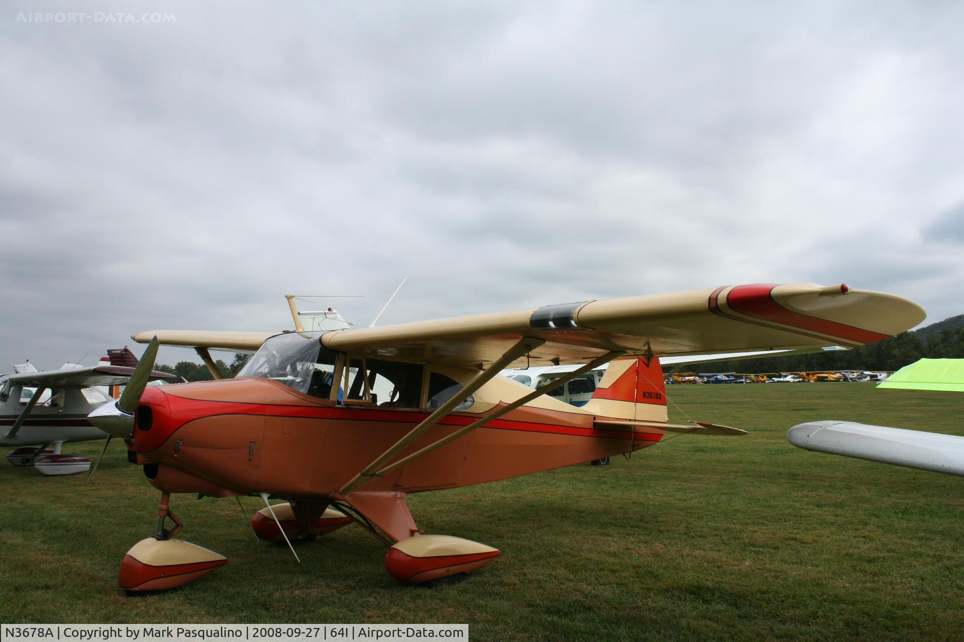 N3678A, 1953 Piper PA-22-135 Tri-Pacer C/N 22-1937, Piper PA-22-135