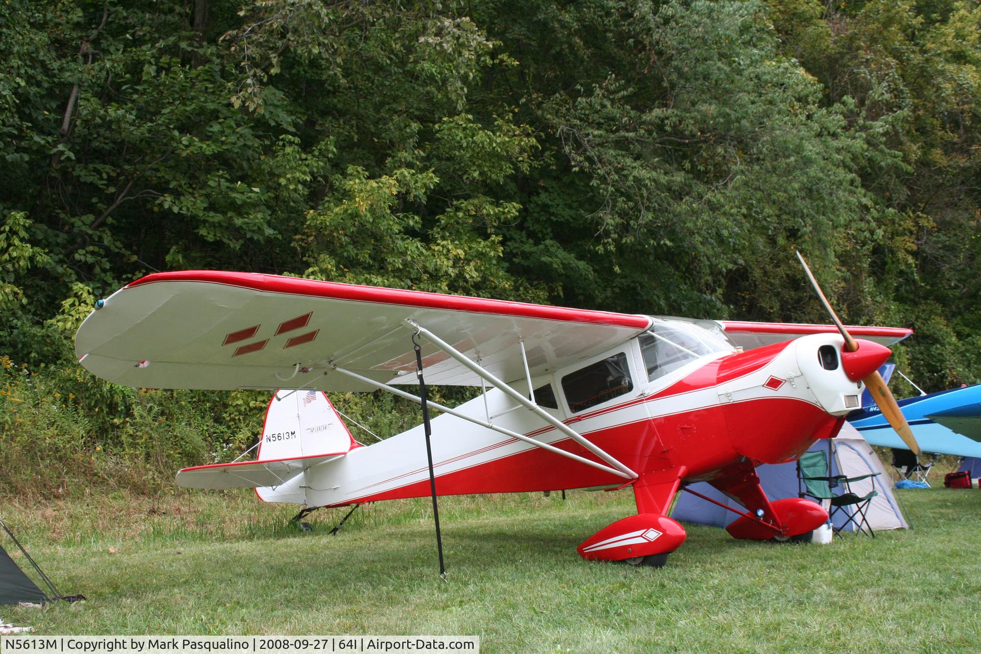 N5613M, Taylorcraft BC-12D-85 Sportsman C/N 12012, Clip Wing Taylorcraft