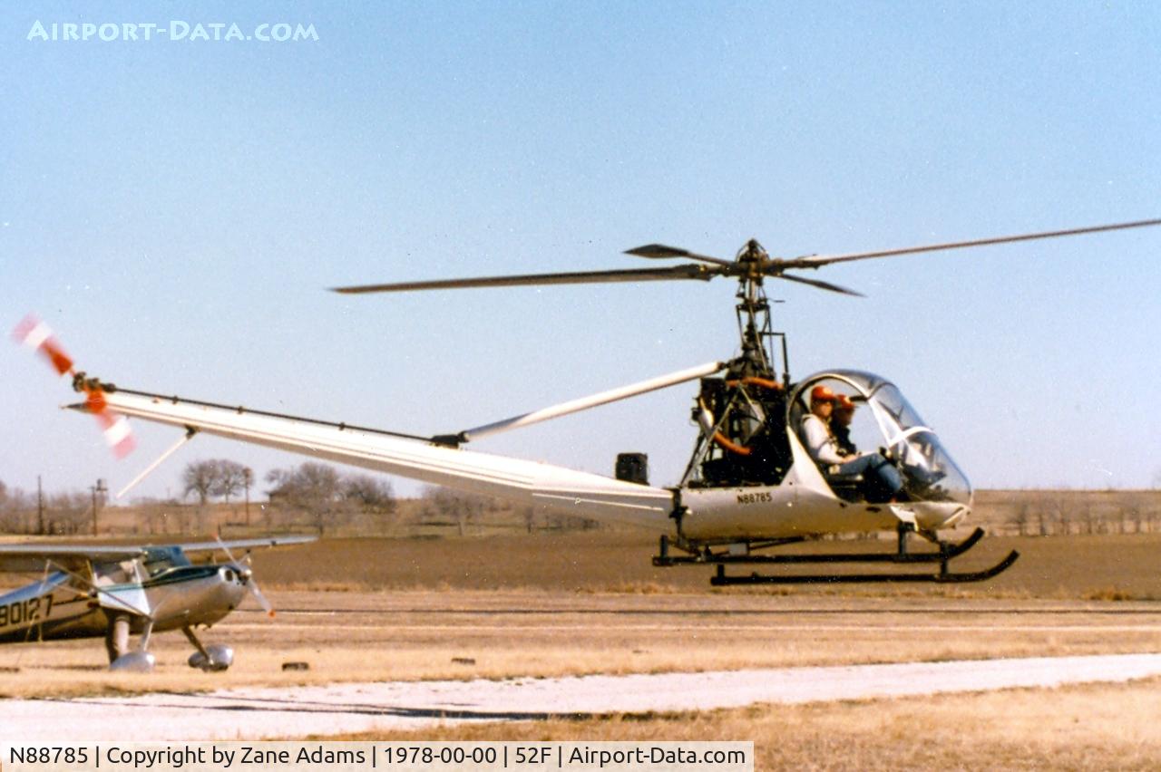N88785, Hiller OH-23B Raven C/N 560, At Northwest Regional (Aero Valley) TX - this aircraft was destroyed in an off airport emergency landing @ 1989
