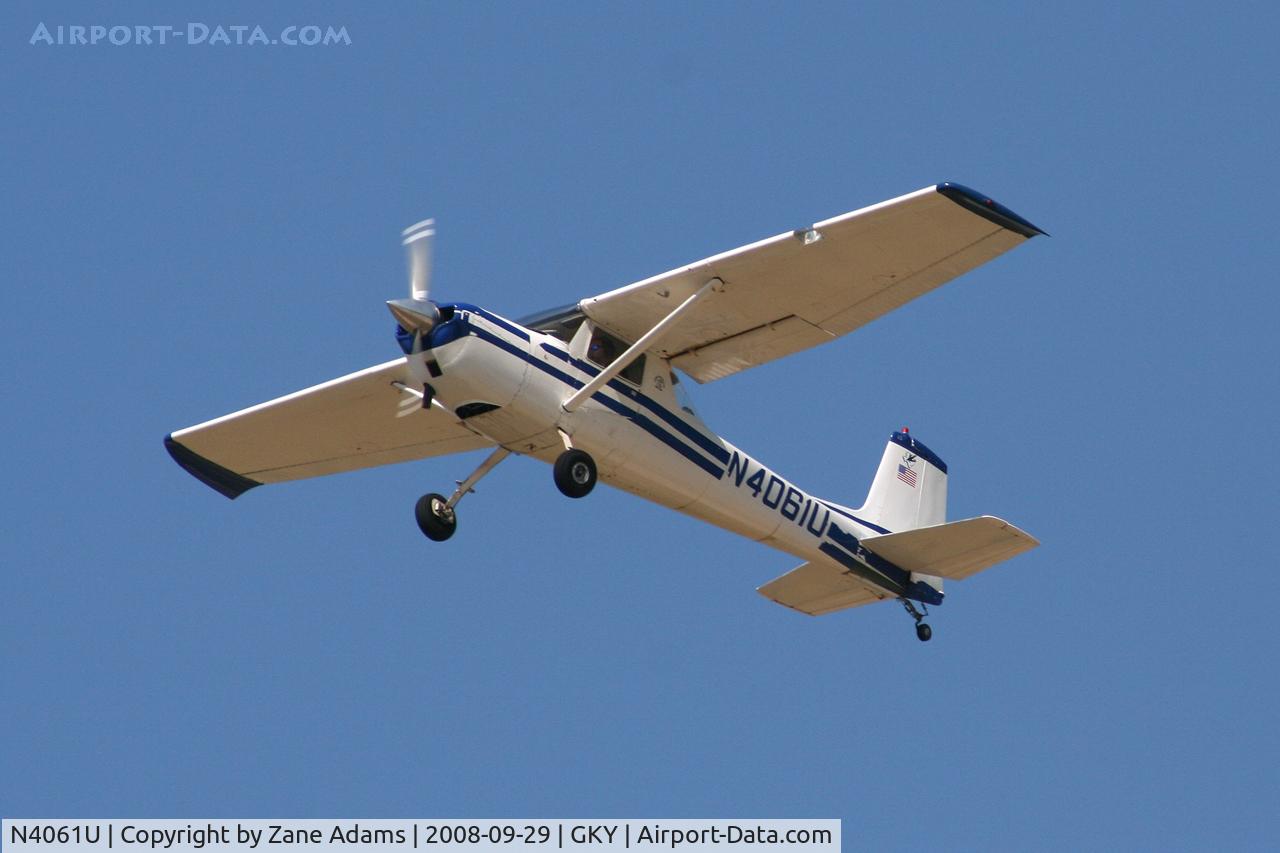 N4061U, 1965 Cessna 150E C/N 15061461, Departing Arlington Municipal
