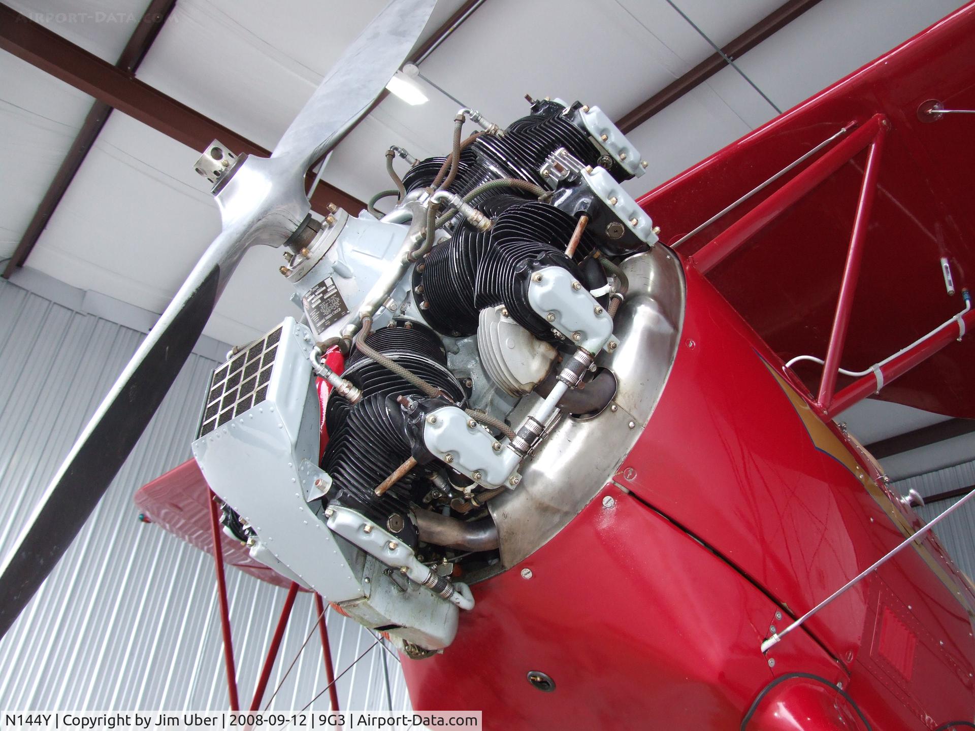 N144Y, 1930 Waco RNF C/N 3319, another view of the Continental powerplant
