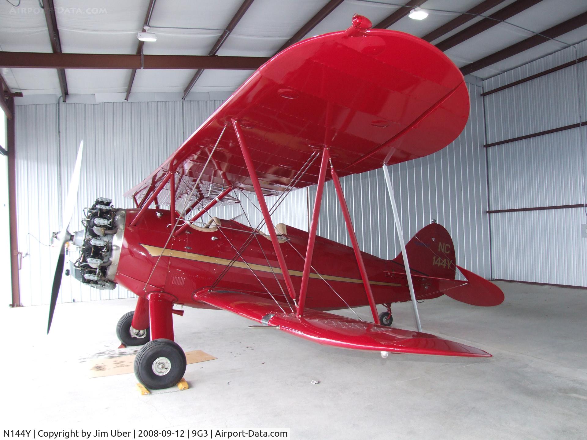 N144Y, 1930 Waco RNF C/N 3319, side view- note the non-Waco gear