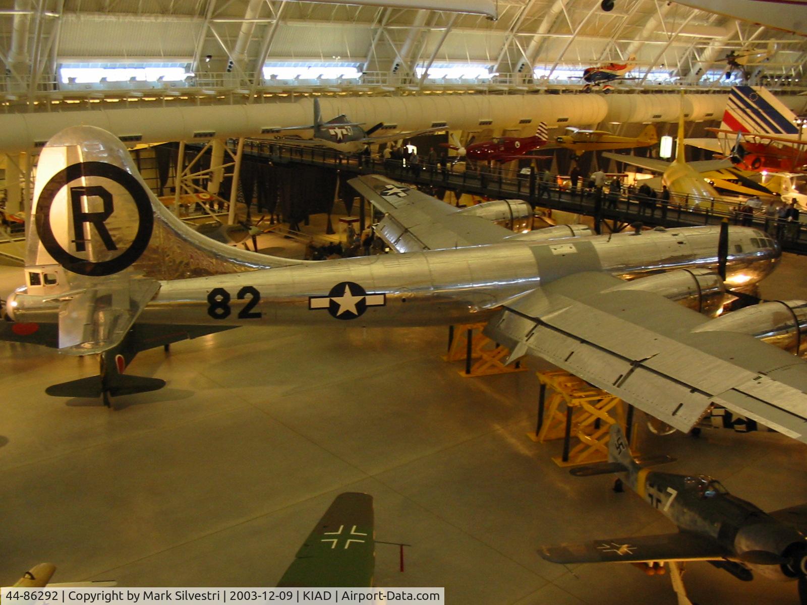 44-86292, 1944 Boeing B-29-45-MO Superfortress C/N Not found 44-86292, Steven F. Udvar-Hazy Center - Day before opening to Public