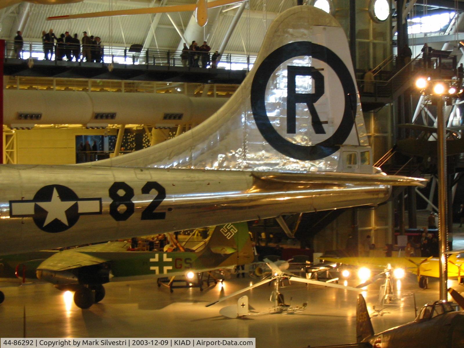 44-86292, 1944 Boeing B-29-45-MO Superfortress C/N Not found 44-86292, Steven F. Udvar-Hazy Center - Day before opening to Public