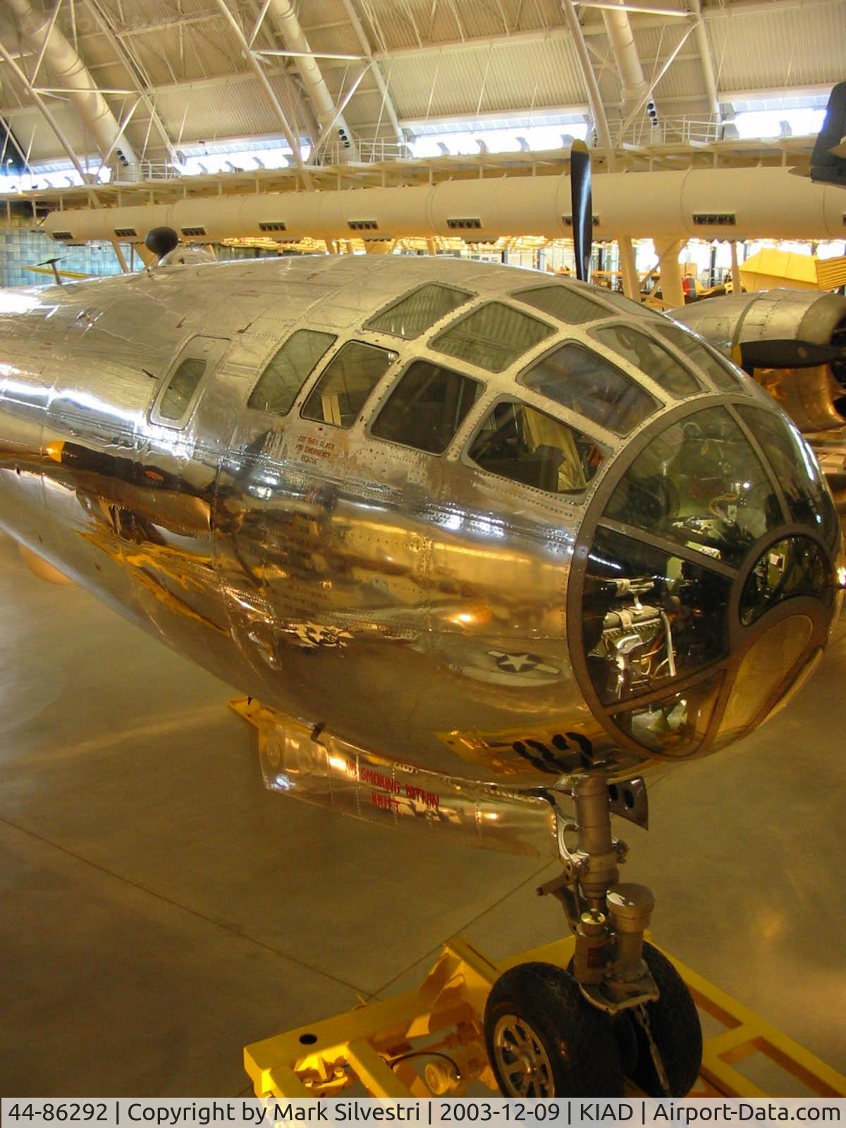 44-86292, 1944 Boeing B-29-45-MO Superfortress C/N Not found 44-86292, Steven F. Udvar-Hazy Center - Day before opening to Public