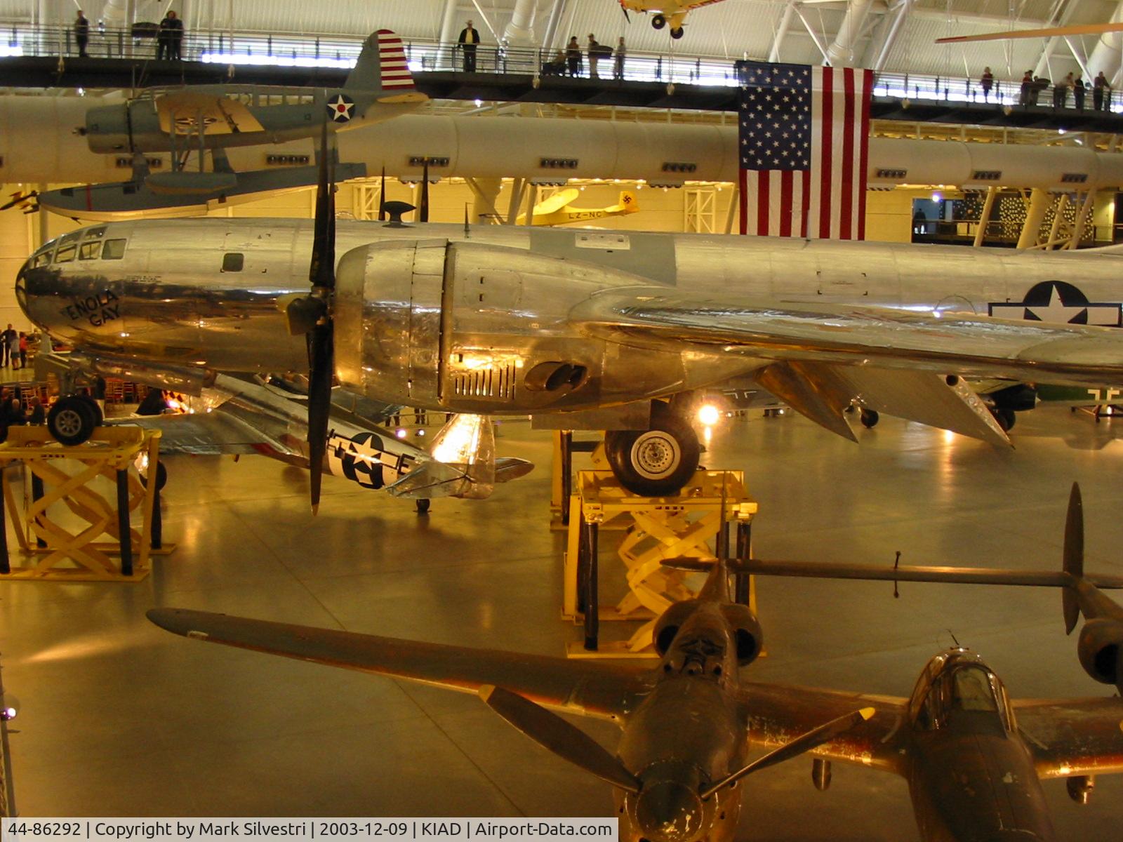 44-86292, 1944 Boeing B-29-45-MO Superfortress C/N Not found 44-86292, Steven F. Udvar-Hazy Center - Day before opening to Public