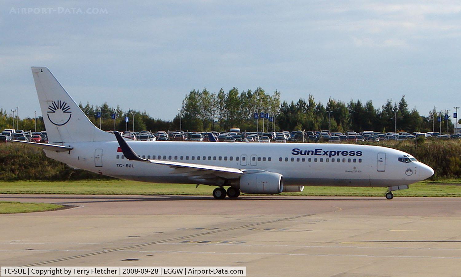 TC-SUL, 1998 Boeing 737-85F C/N 28822, Sun Express B737 at Luton
