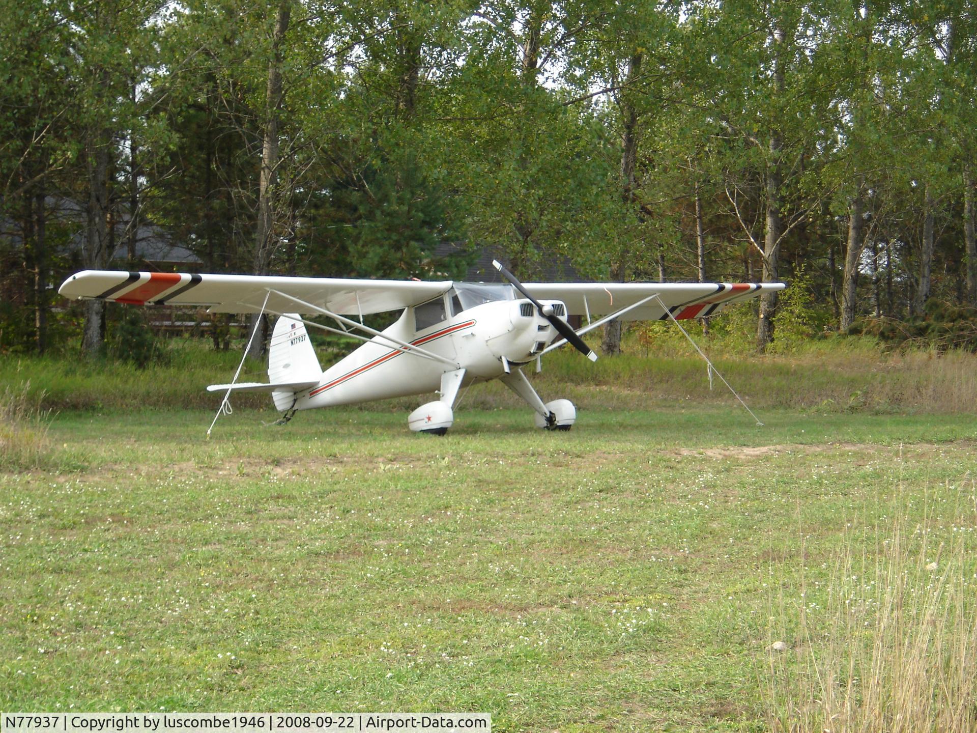 N77937, 1946 Luscombe 8A C/N 3664, Fall picture in Northern lower Michigan
