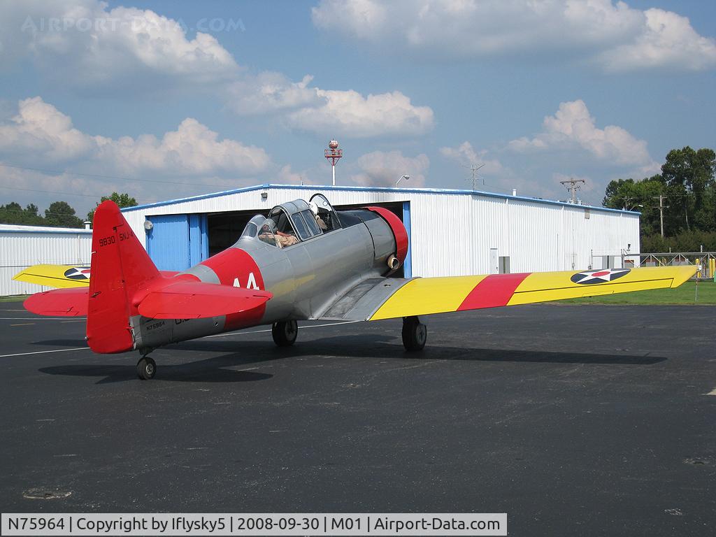N75964, 1943 North American SNJ-4 Texan C/N 88-9830, N75964 NAA SNJ-4