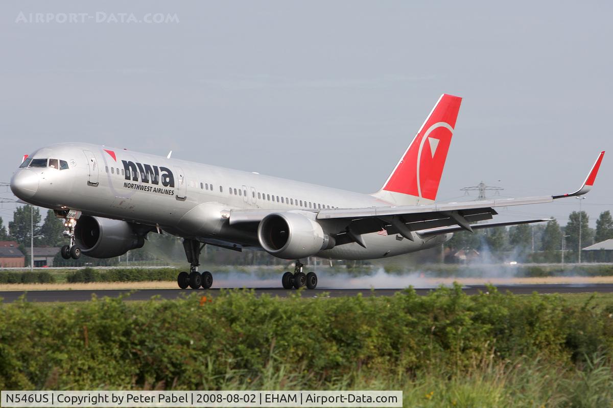 N546US, 1996 Boeing 757-251 C/N 26493, AMS Trip