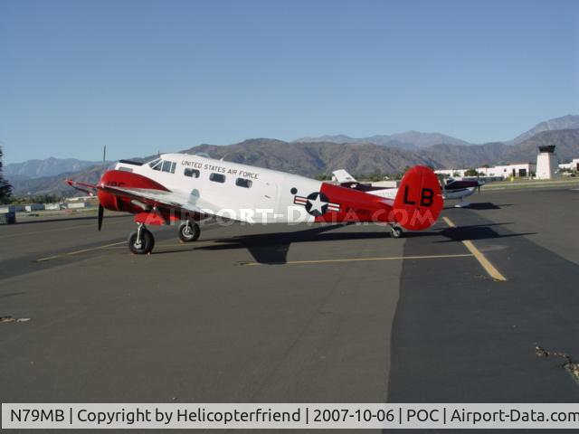 N79MB, 1942 Beech C18S C/N 4185, September Pops Mike Brown visiting Southern California at Brackett