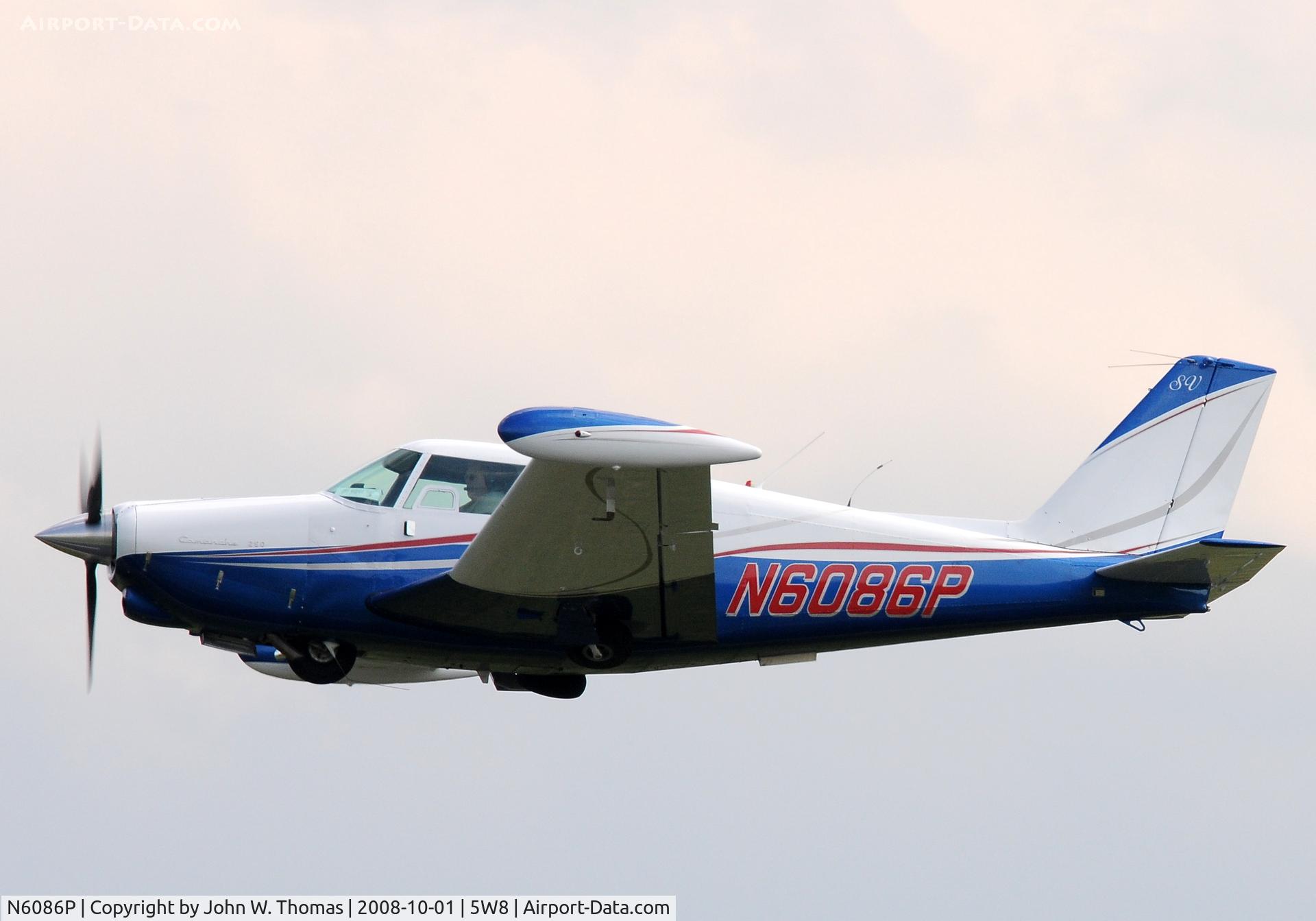 N6086P, 1959 Piper PA-24-250 Comanche C/N 24-1185, Departing runway 4