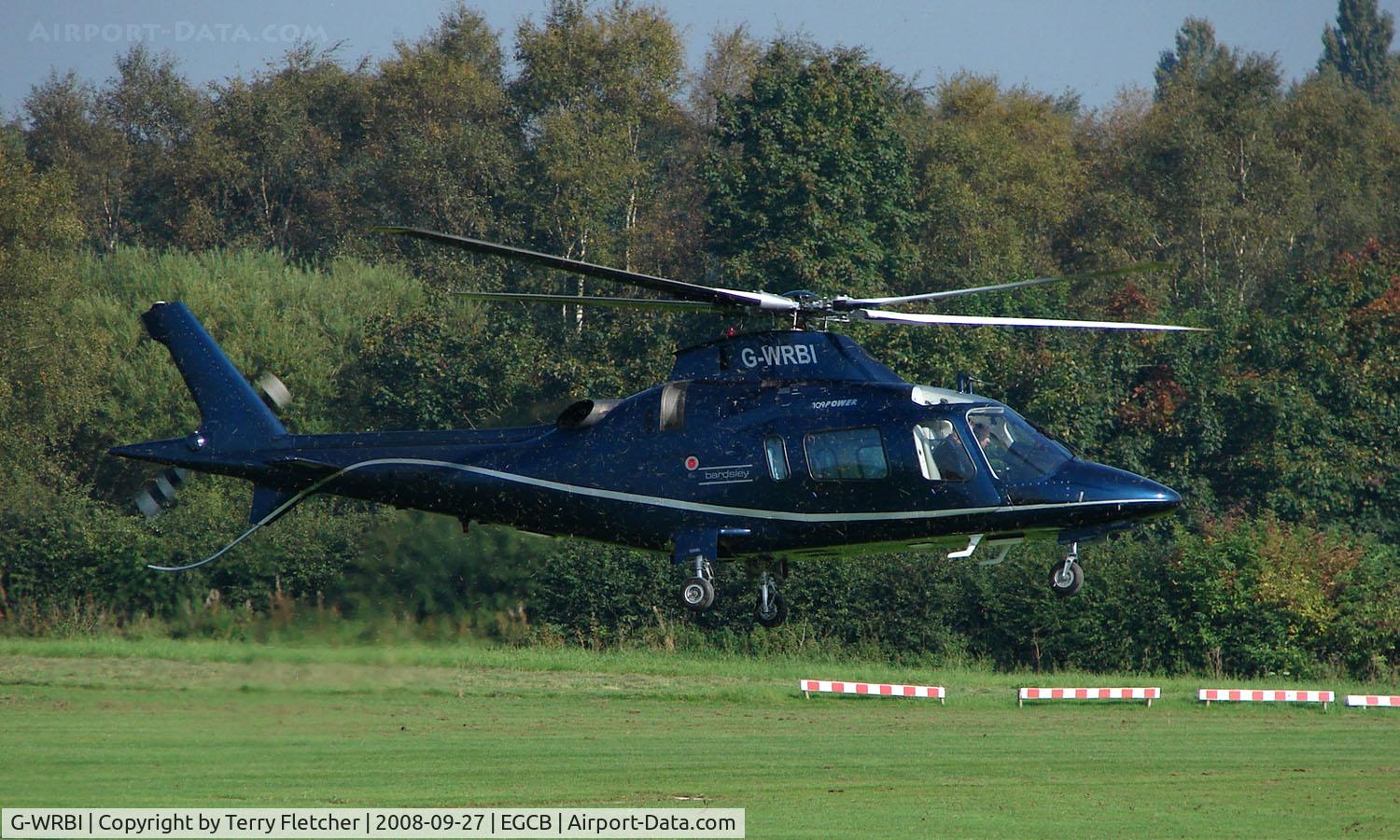 G-WRBI, 1998 Agusta A-109E Power C/N 11017, Agusta A109E photographed at Manchester Barton Open Day in Sept 2008