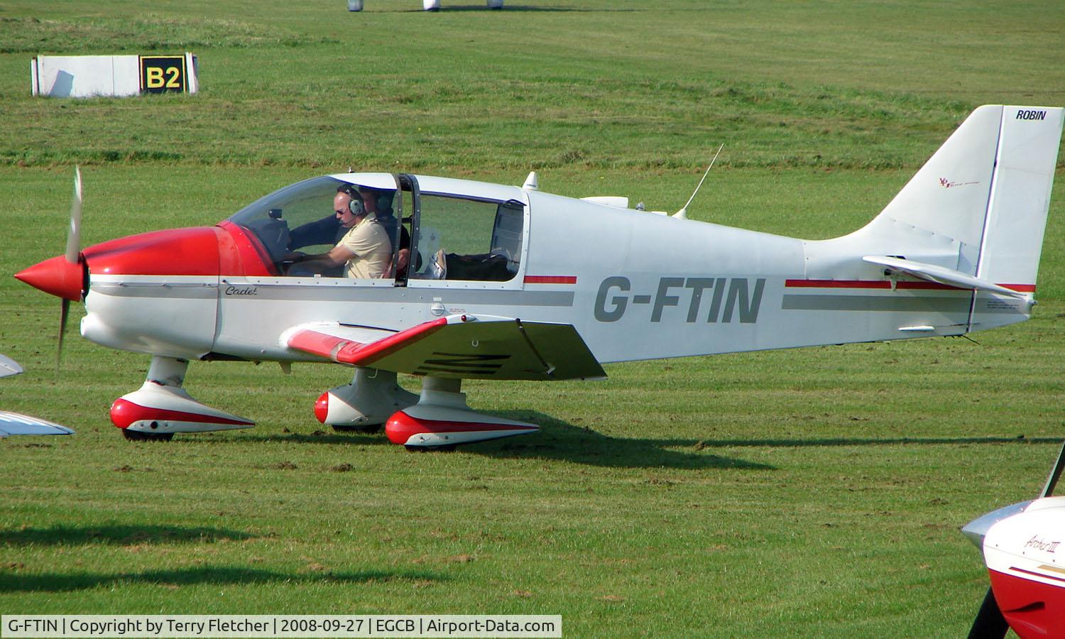 G-FTIN, 1988 Robin DR-400-100 Cadet C/N 1830, Robin DR400 photographed at Manchester Barton Open Day in Sept 2008
