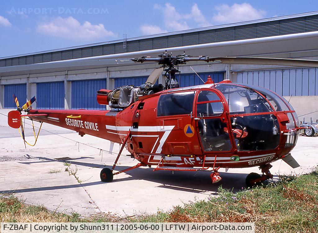 F-ZBAF, Sud SE-3160 Alouette III C/N 1075, Stored at the Securite Civile area...