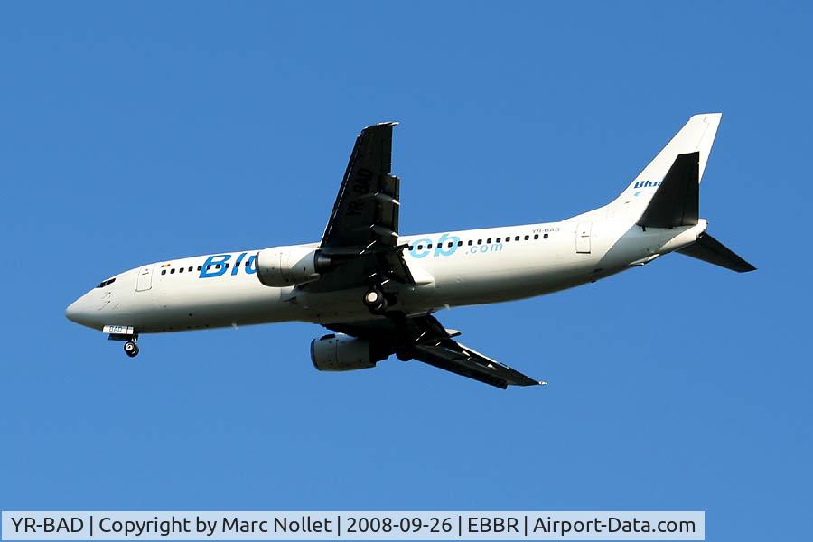 YR-BAD, 1992 Boeing 737-4C9 C/N 25429, Landing at Brussels Airport