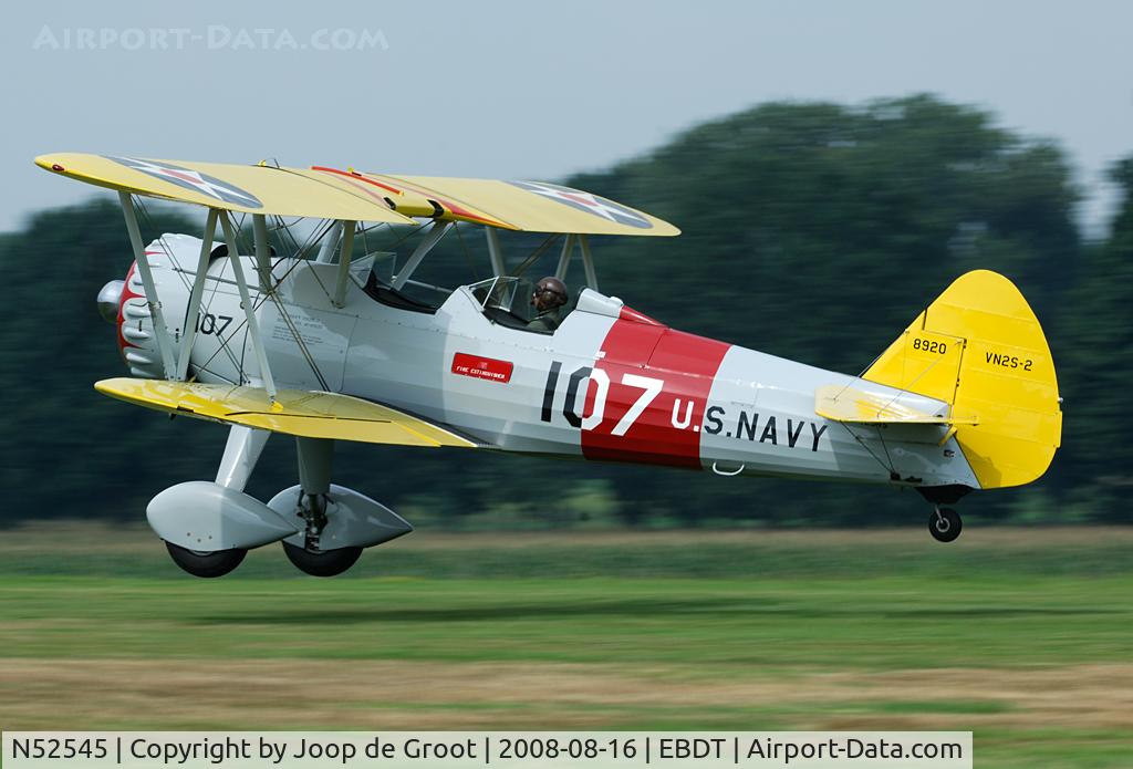 N52545, Boeing A75N1(PT17) C/N 75-2479, PT-17 Kaydet in nice US Navy colours.