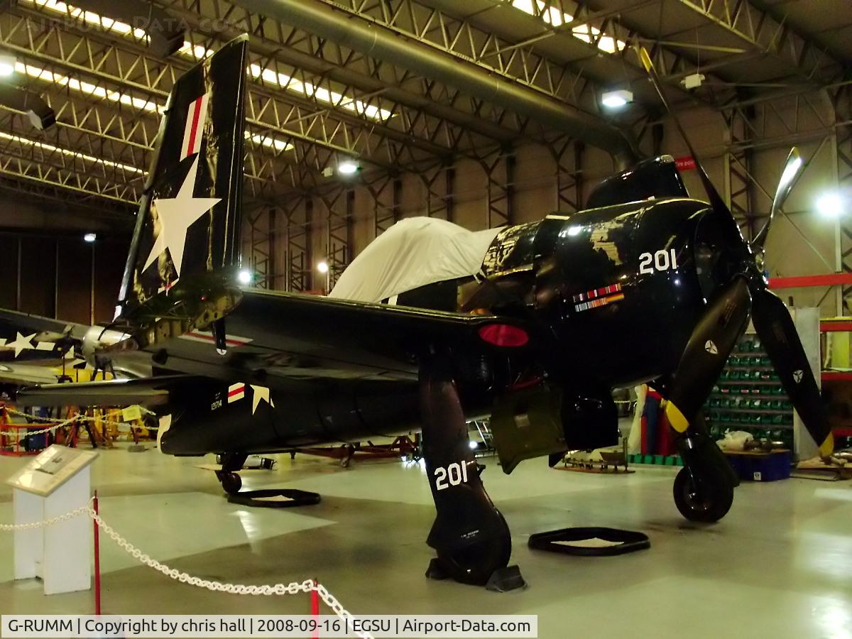 G-RUMM, 1948 Grumman F8F-2 (G58) Bearcat C/N D.1088, at the IWM Duxford