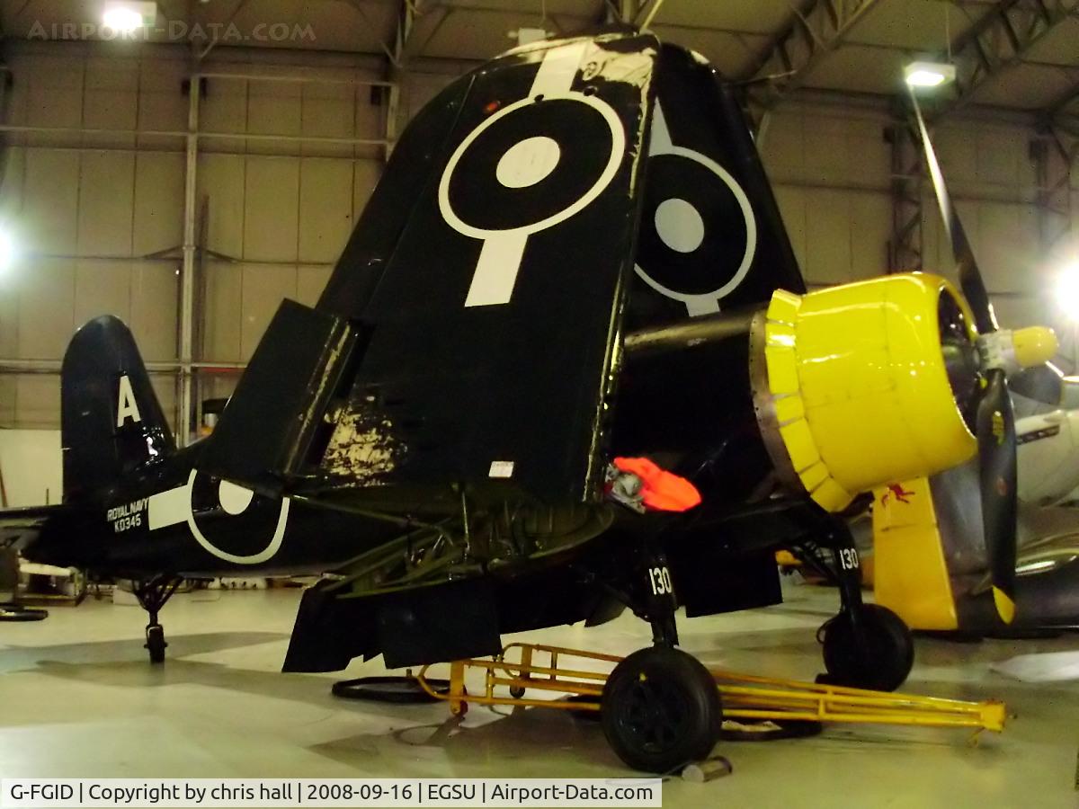 G-FGID, 1945 Goodyear FG-1D Corsair C/N 3111, This aircraft saw combat in the Pacific during World War Two and is now owned by The Fighter Collection