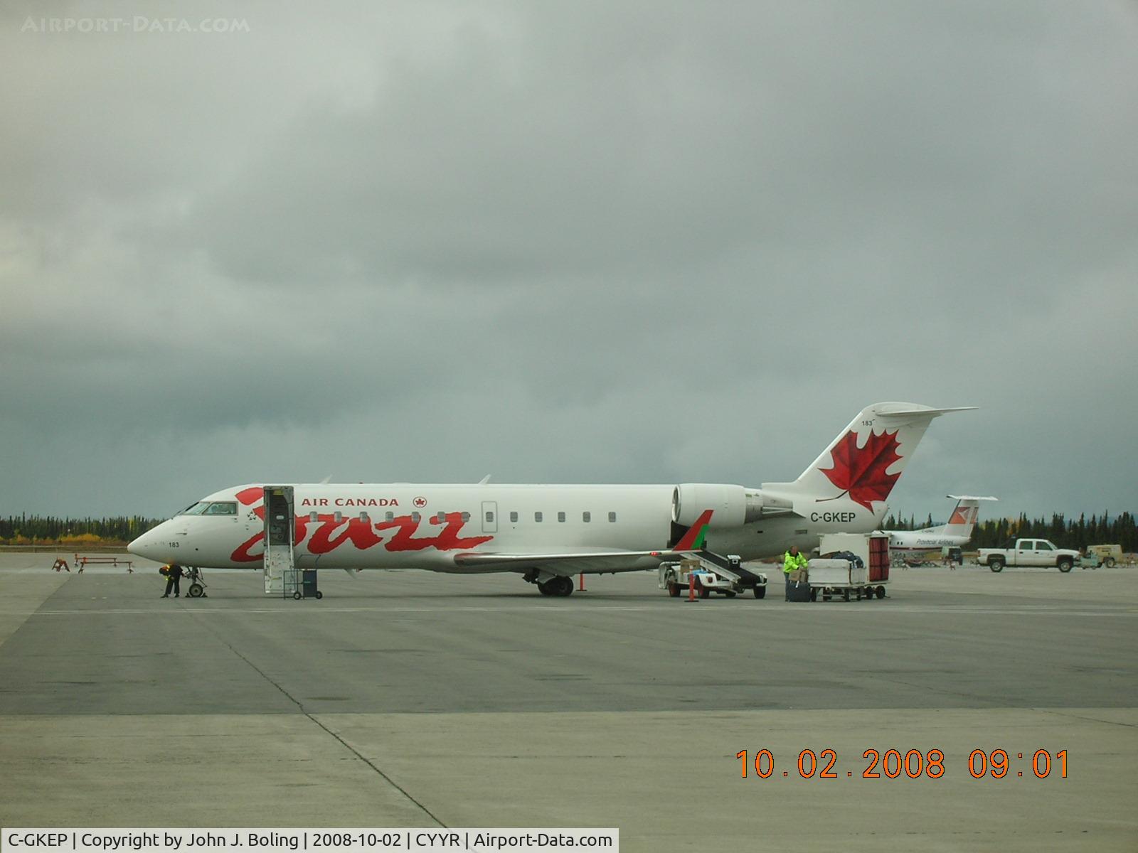 C-GKEP, 1999 Canadair CRJ-200ER (CL-600-2B19) C/N 7303, Only Jet service to Goose Bay - one flight a day