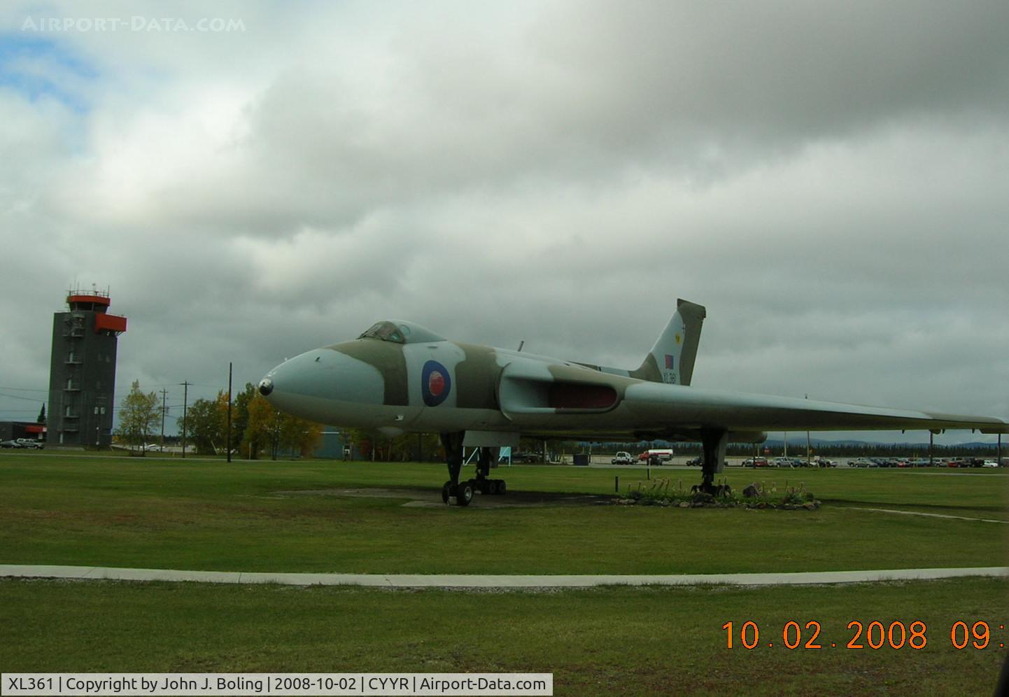 XL361, 1962 Avro Vulcan B.2 C/N Set 33, Avro Vulcan on display at Goose Bay