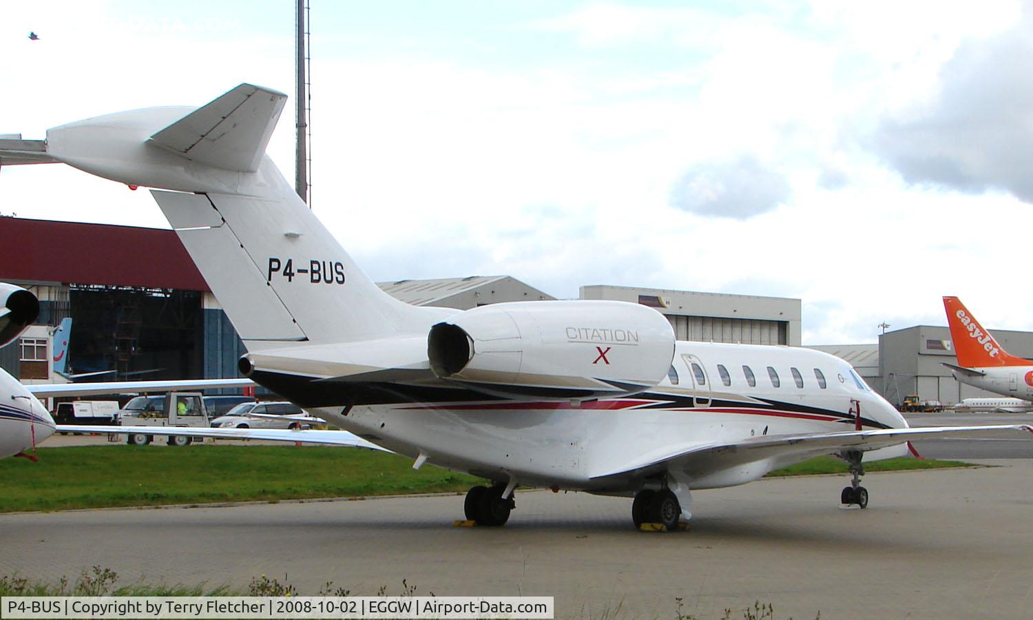 P4-BUS, 2006 Cessna 750 Citation X Citation X C/N 750-0271, Aruba registered Citation X at Luton