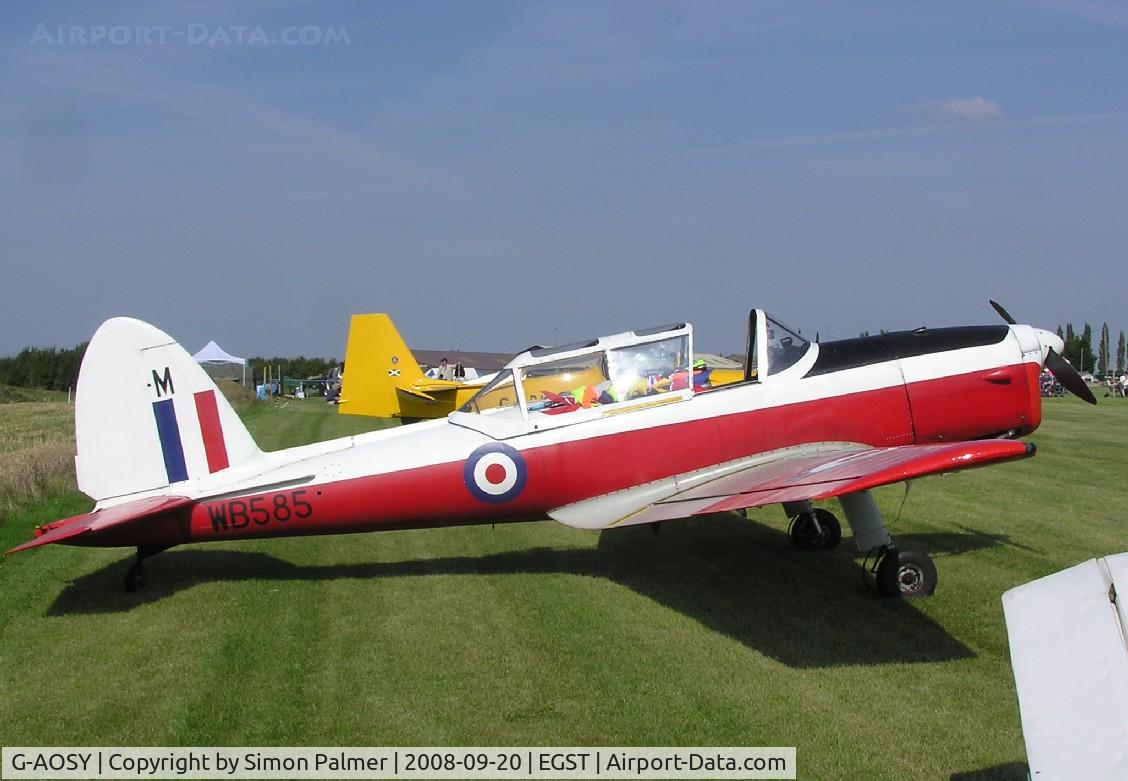 G-AOSY, 1950 De Havilland DHC-1 Chipmunk T.10 C/N C1/0037, Chipmunk painted as WB585 at Elmsett fly-in