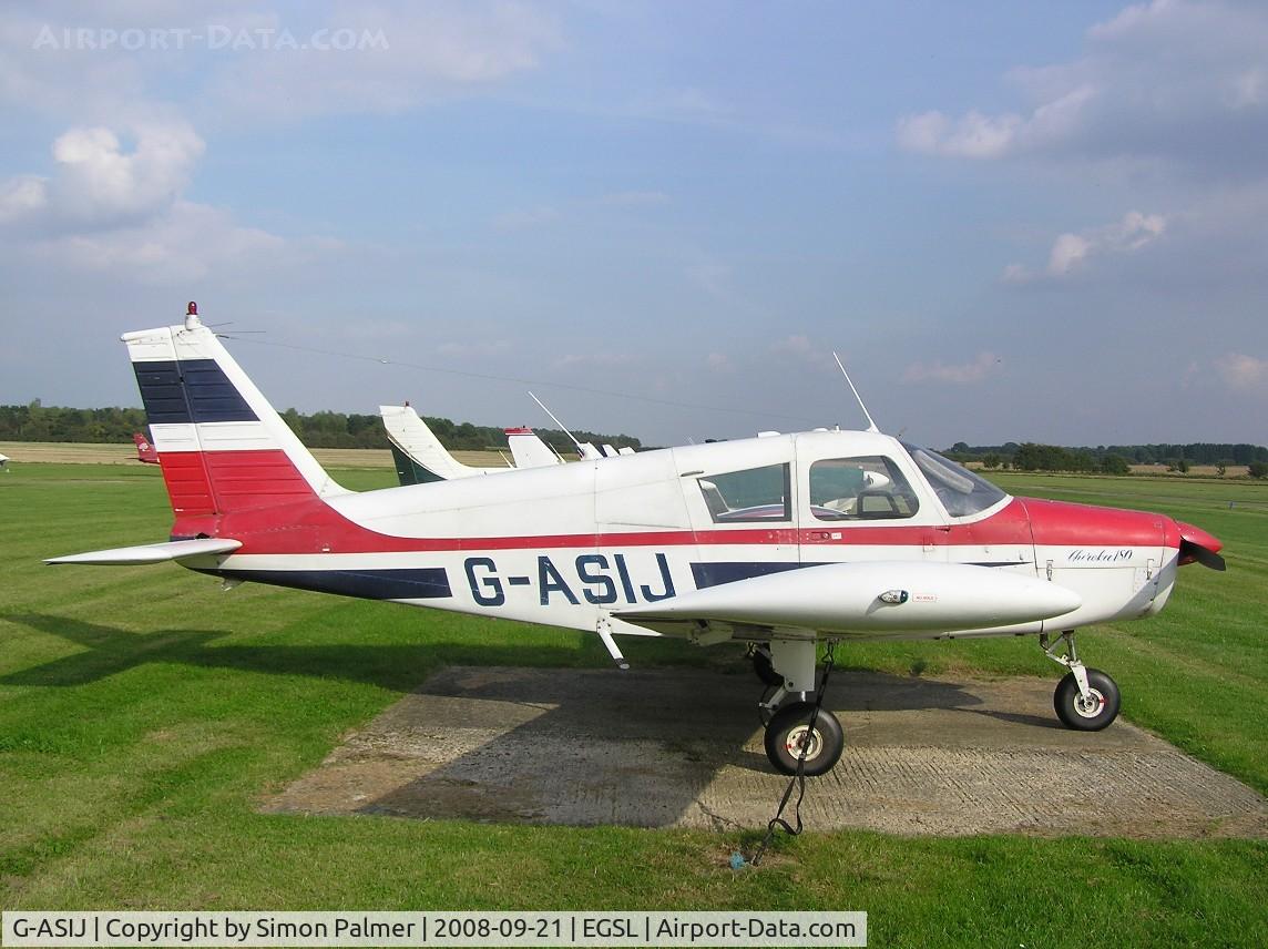 G-ASIJ, 1963 Piper PA-28-180 Cherokee C/N 28-1333, Cherokee 180 based at Andrewsfield