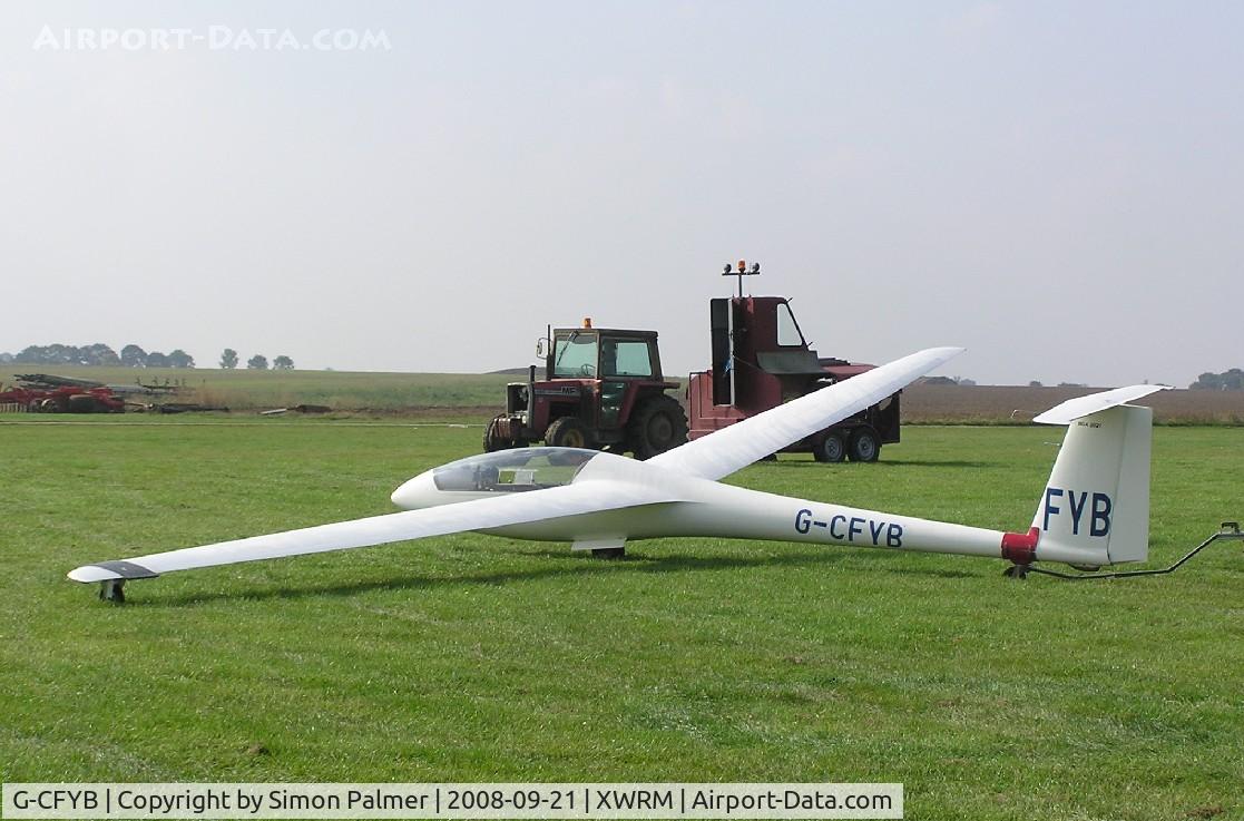 G-CFYB, 1990 Rolladen-Schneider LS-7 C/N 7102, Rolladen-Schneider LS7 at Wormingford airfield