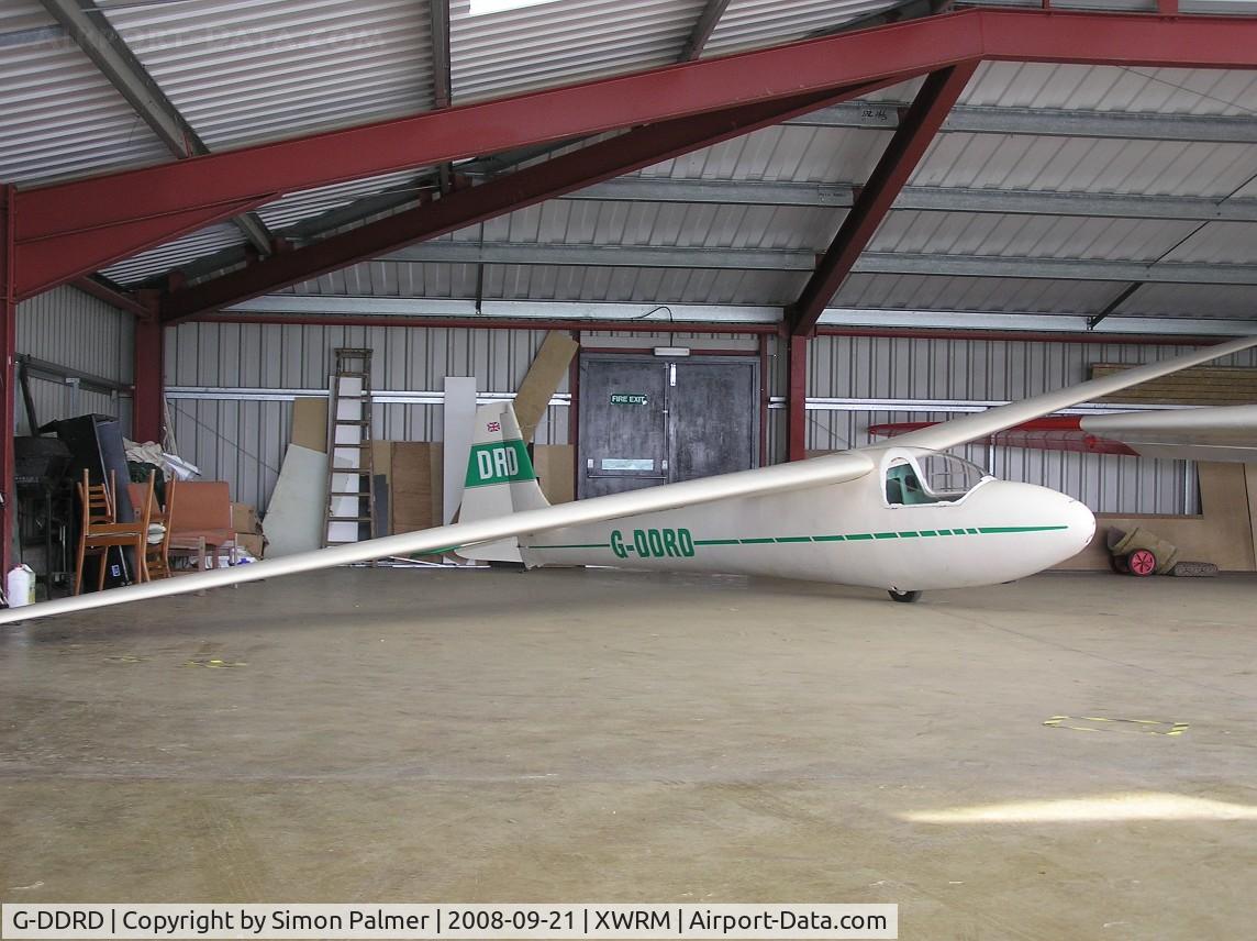 G-DDRD, 1965 Schleicher Ka-6CR Rhonsegler C/N 6377SI, Schleicher Ka6 hangared at Wormingford