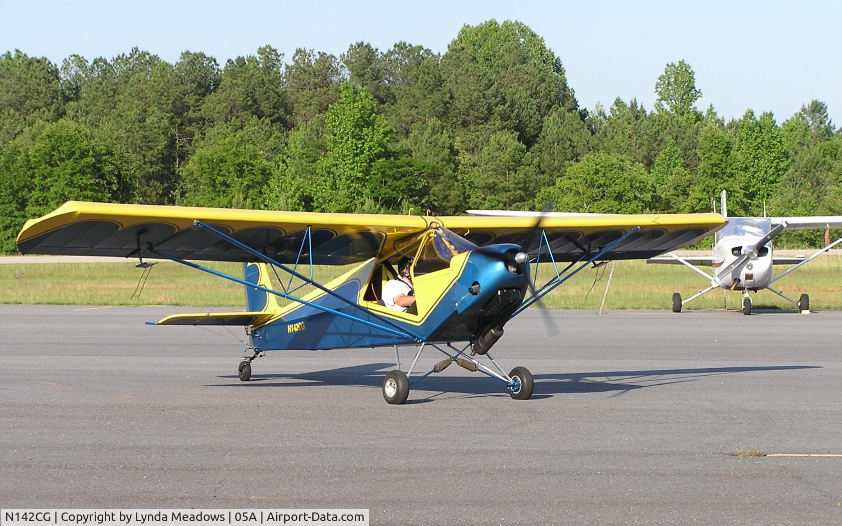N142CG, 1990 Rans S-4 Coyote C/N 90131, S-4 taxiing to ramp at Roosevelt Memorial Feld, Ga.