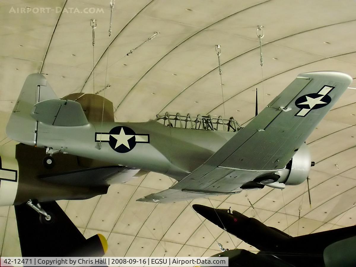42-12471, Noorduyn AT-16 Harvard IIB C/N 14-718, displayed at the American Air Museum, Duxford