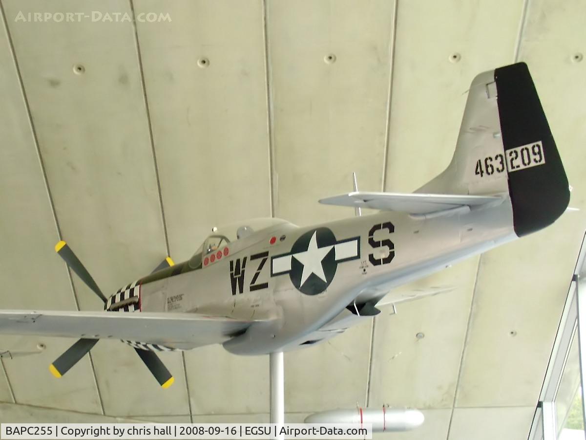 BAPC255, North American P-51D Mustang Replica C/N BAPC.255, Replica P-51 displayed in the American Air Museum, Duxford