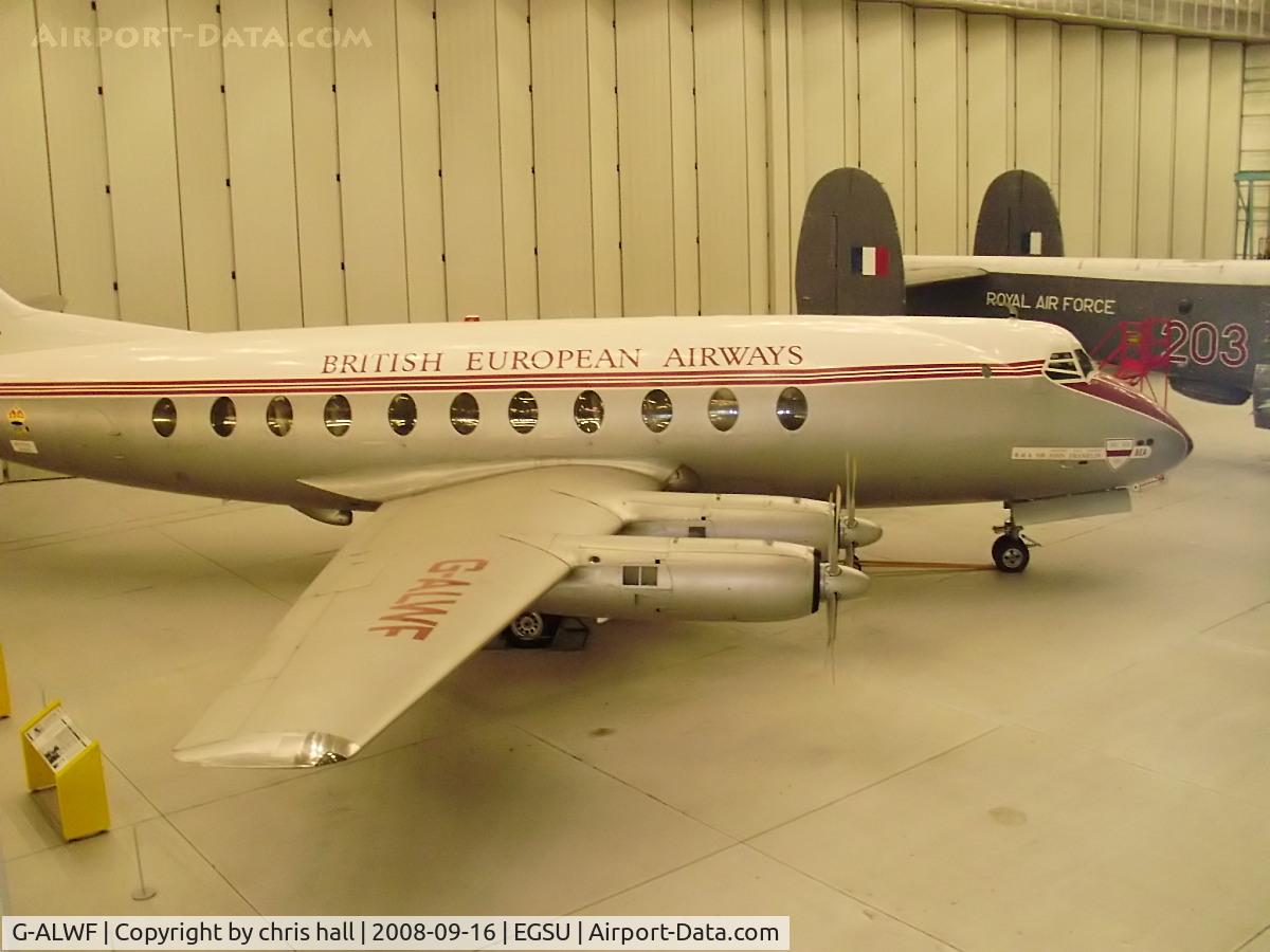 G-ALWF, 1952 Vickers Viscount 701 C/N 005, Preserved by the Duxford Aviation Society in BEA colour scheme
