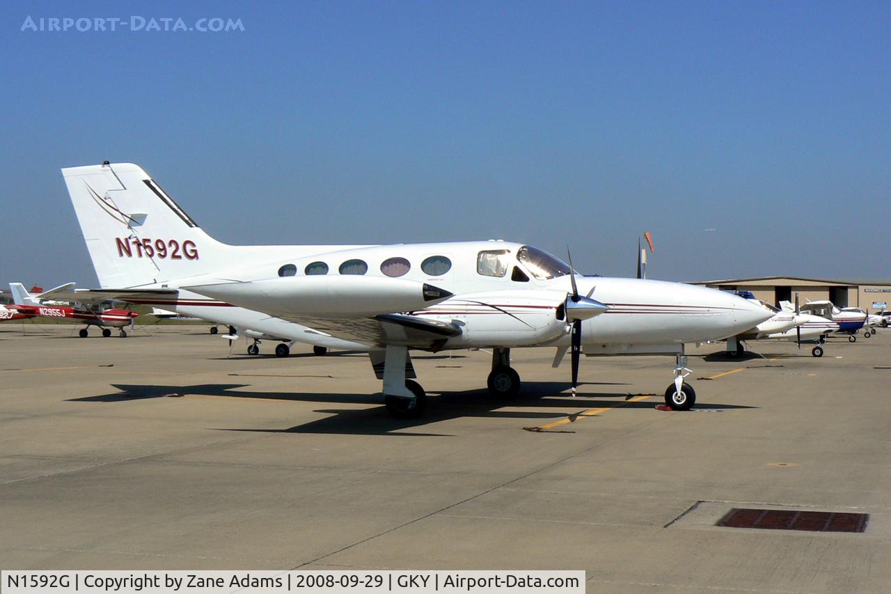 N1592G, 1974 Cessna 421B Golden Eagle C/N 421B0822, At Arlington Municipal