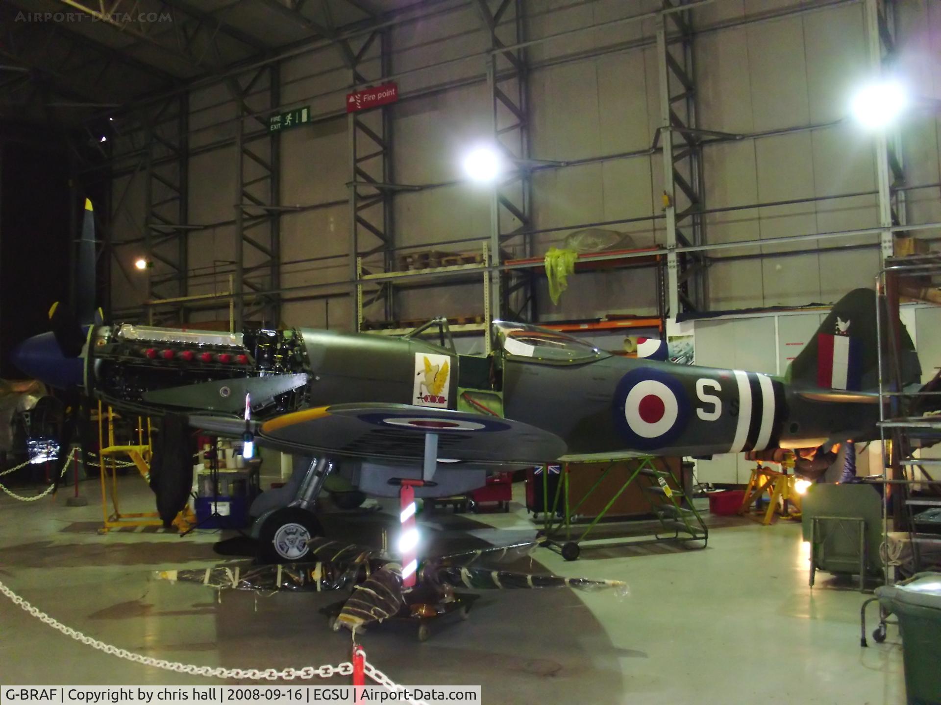 G-BRAF, 1945 Supermarine 394 Spitfire FR.XVIIIe C/N 6S/663052, wearing the reg.no. SM969 / D-A