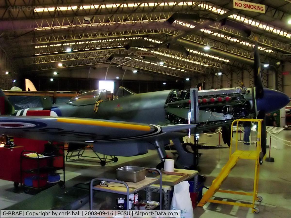 G-BRAF, 1945 Supermarine 394 Spitfire FR.XVIIIe C/N 6S/663052, wearing the reg.no. SM969 / D-A