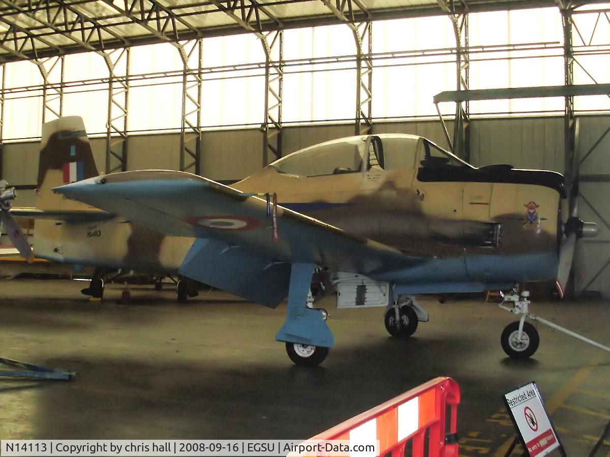 N14113, 1951 North American T-28A Fennec C/N 81-1, painted in the colors of the French AF and wearing the reg. no. 51-7545