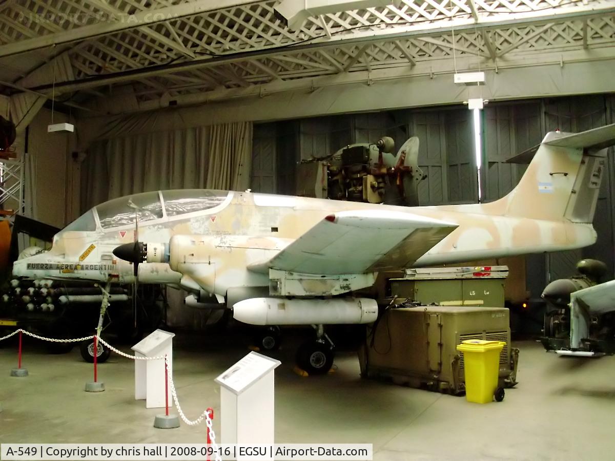 A-549, FMA IA-58A Pucará C/N 050, One of the captured aircraft from the Falklands. later flown in the uk with the RAF reg.no. ZD487