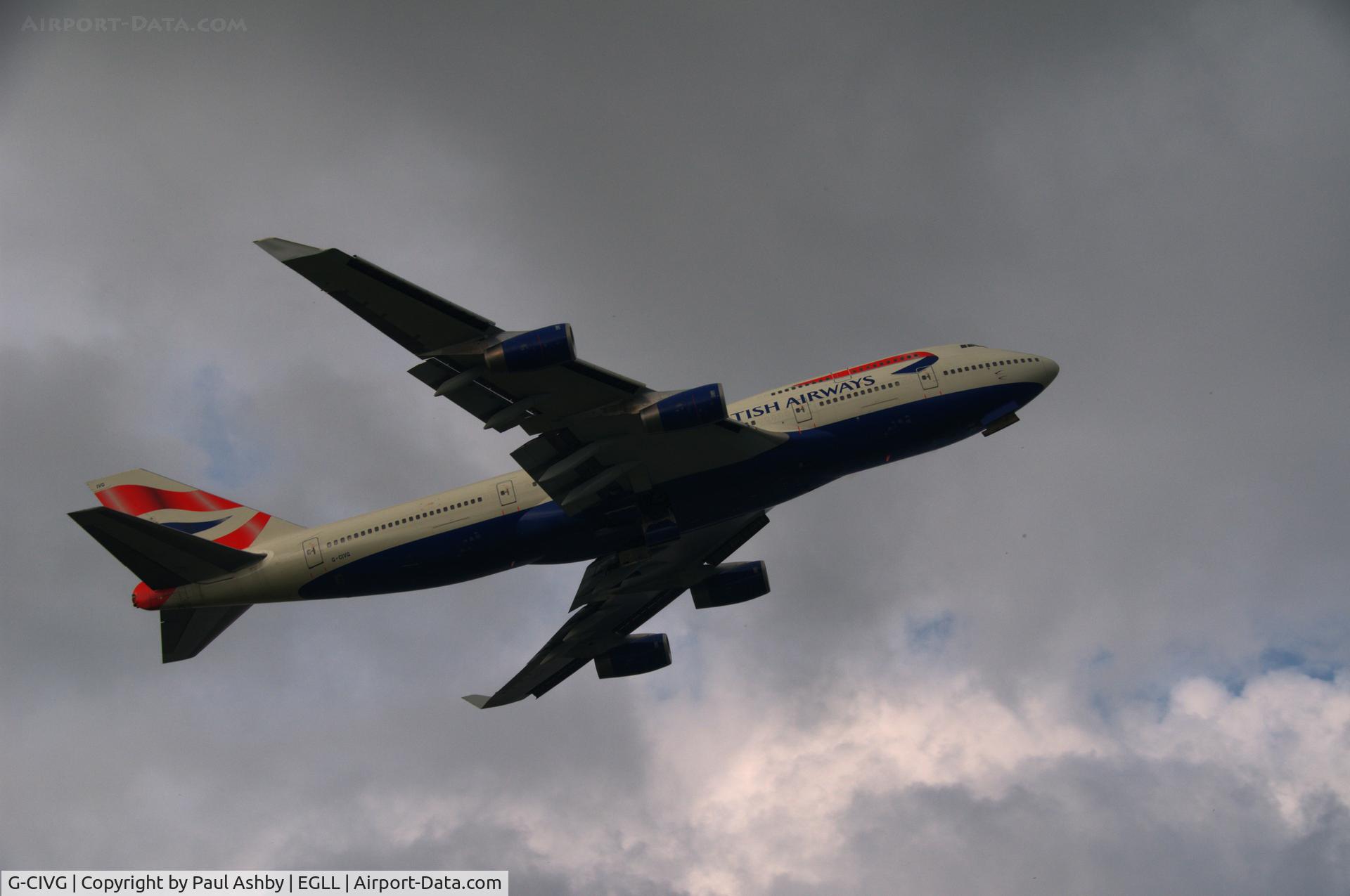 G-CIVG, 1995 Boeing 747-436 C/N 25813, British Airways 747 just after take-off