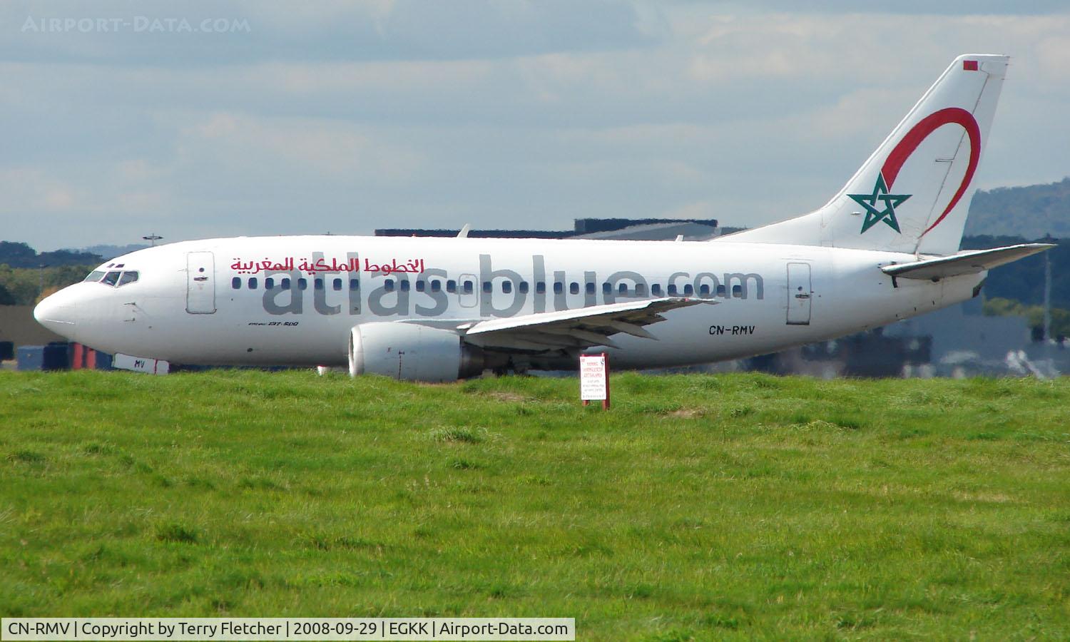 CN-RMV, 1991 Boeing 737-5B6 C/N 25317, Atlas Blue B737 at London Gatwick