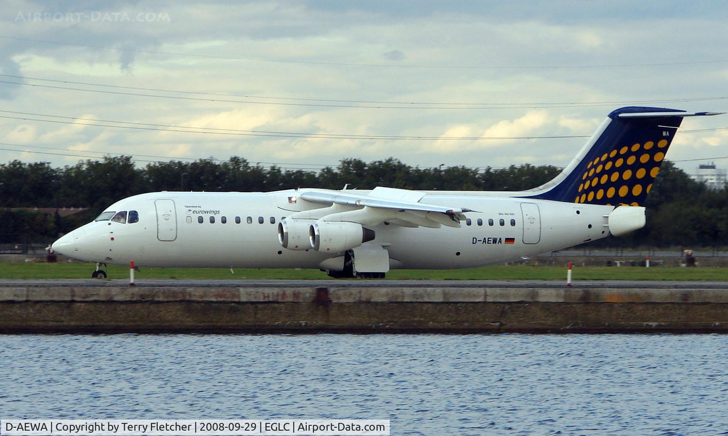D-AEWA, 1990 British Aerospace BAe.146-300A C/N E3163, Eurowings BAE146 at London City