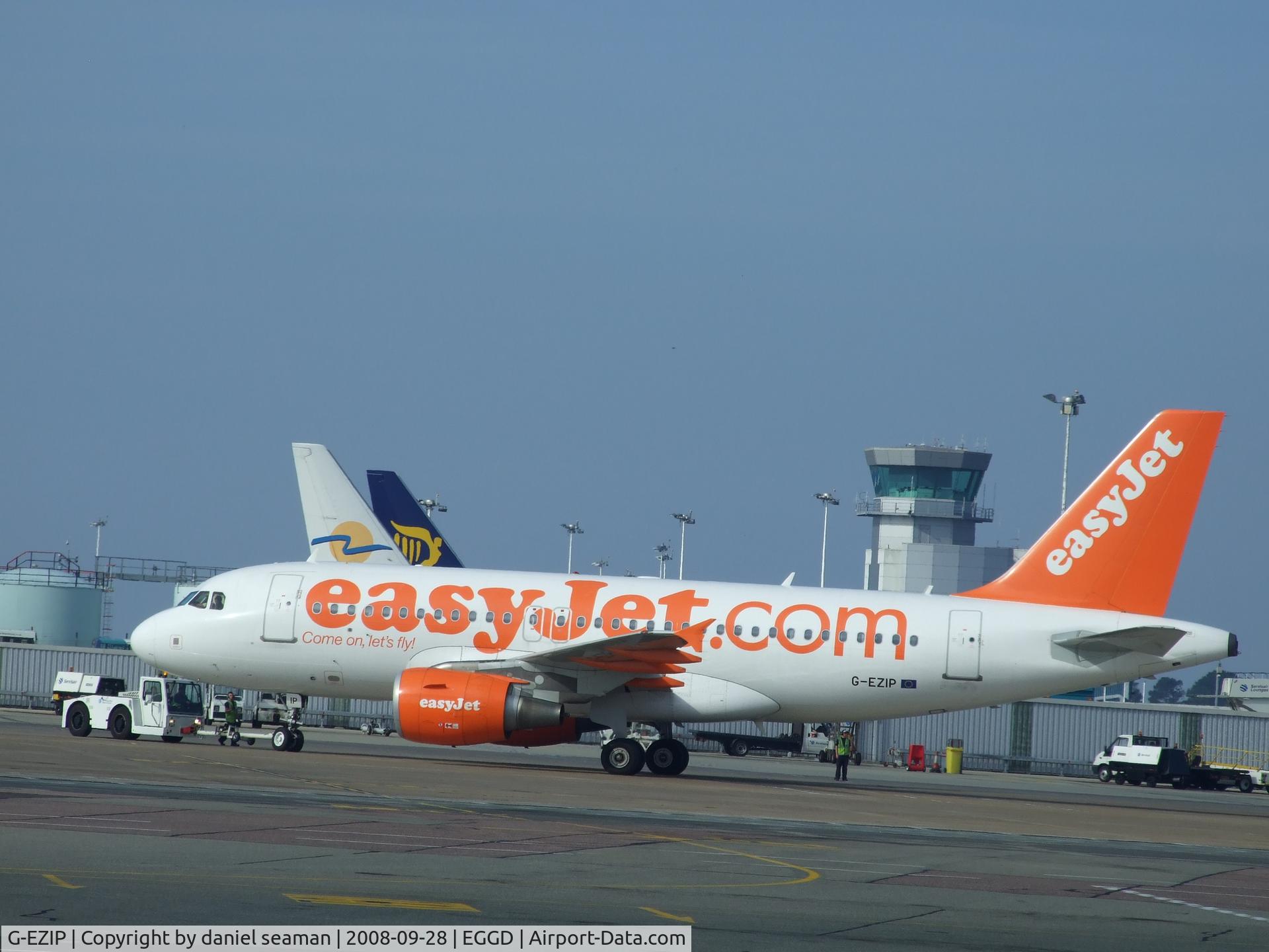G-EZIP, 2005 Airbus A319-111 C/N 2514, taking of 27