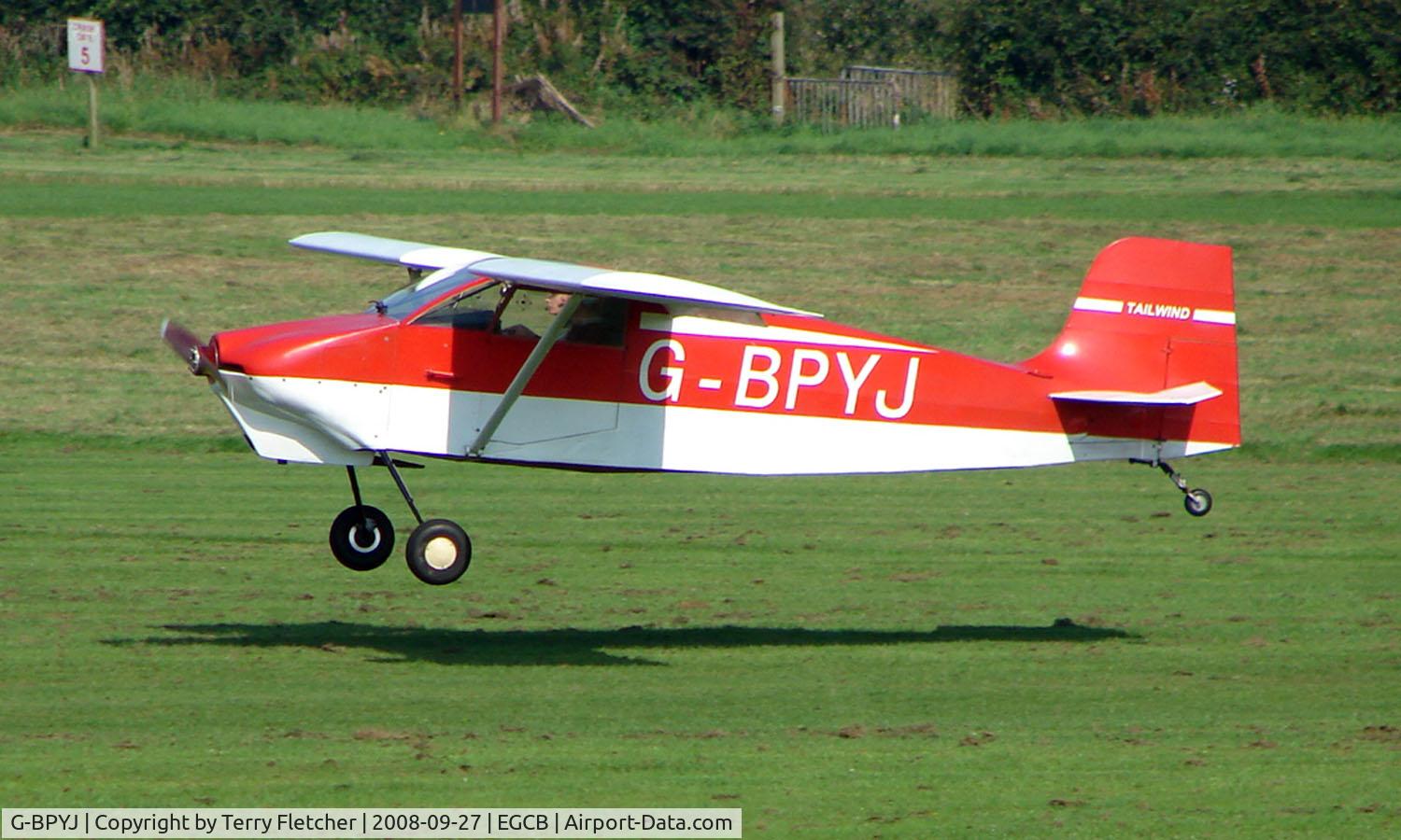 G-BPYJ, 1990 Wittman W-8 Tailwind C/N PFA 031-11028, Wittman Tailwind photographed at Manchester Barton Open Day in Sept 2008