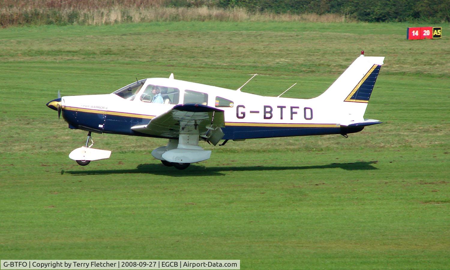 G-BTFO, 1978 Piper PA-28-161 Cherokee Warrior II C/N 28-7816580, Piper Pa-28-161 photographed at Manchester Barton Open Day in Sept 2008