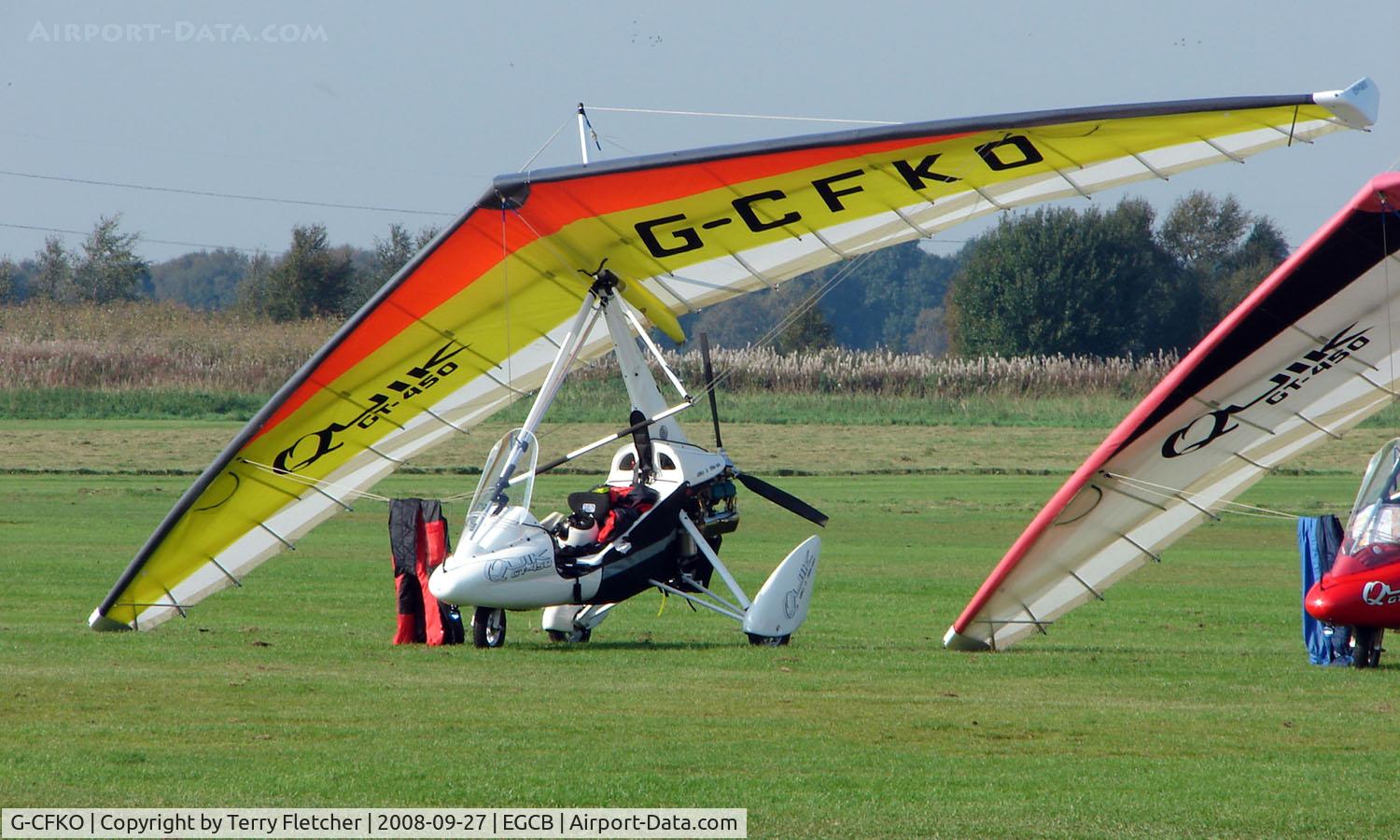 G-CFKO, 2008 Mainair Pegasus Quik 450GT C/N 8401, photographed at Manchester Barton Open Day in Sept 2008