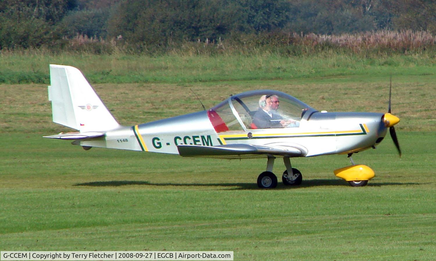 G-CCEM, 2003 Aerotechnik EV-97A Eurostar C/N PFA 315-13987, EV-97 Eurostar photographed at Manchester Barton Open Day in Sept 2008