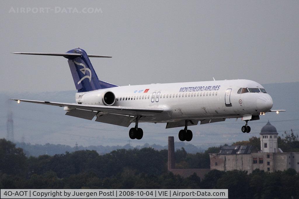 4O-AOT, 1991 Fokker 100 (F-28-0100) C/N 11350, Montenegro Airlines Fokker F-100