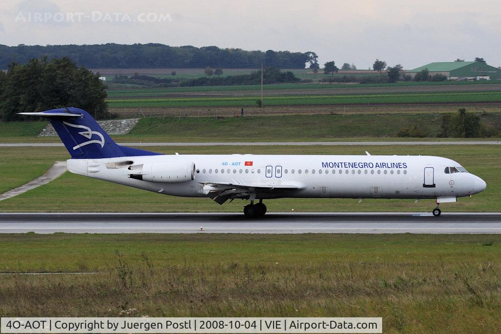 4O-AOT, 1991 Fokker 100 (F-28-0100) C/N 11350, Montenegro Airlines Fokker F-100