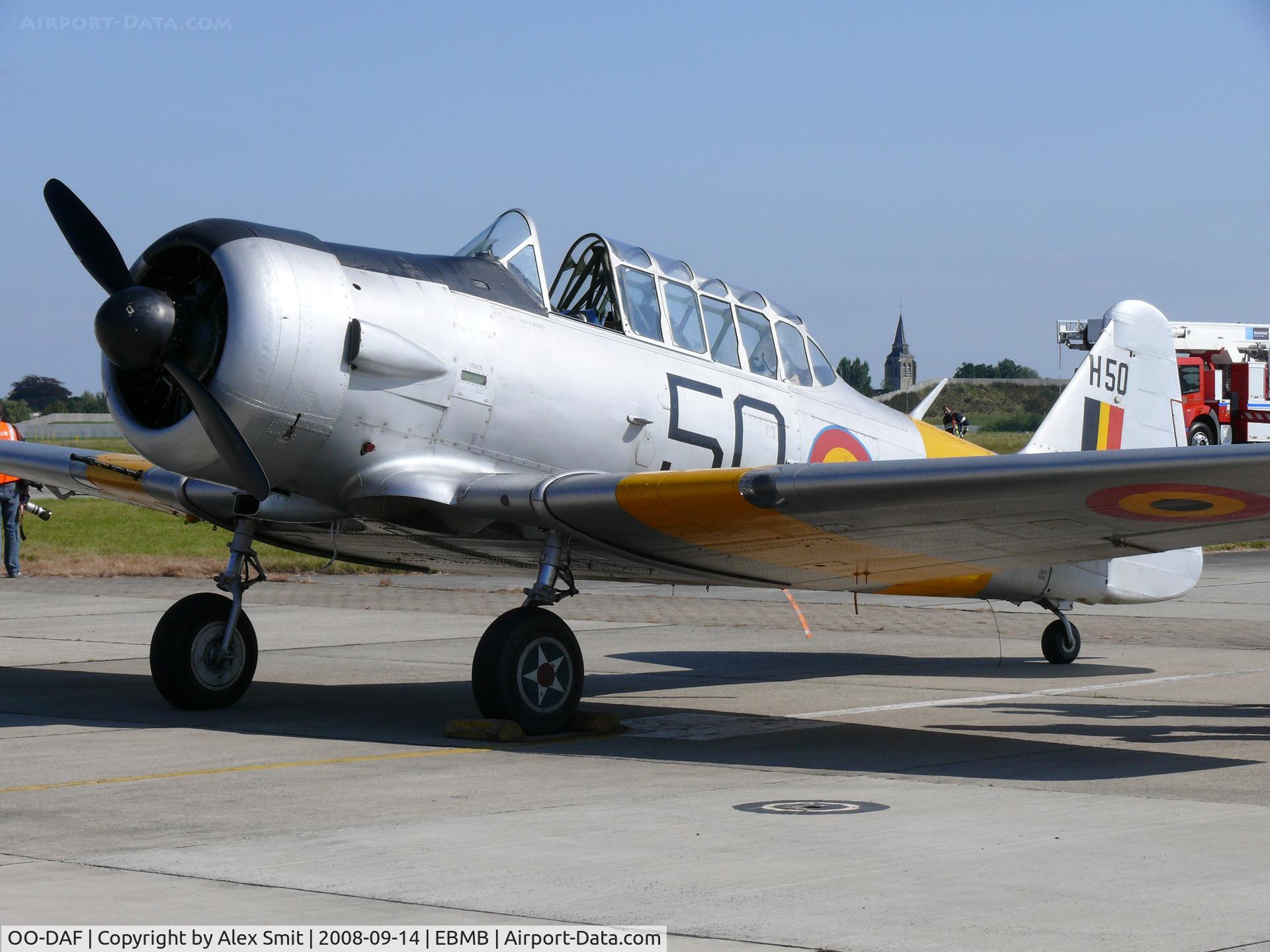 OO-DAF, 1944 Noorduyn AT-16 Harvard IIB C/N 14A-1494, North American AT16 Harvard IIB OO-DAF as Belgian Air Force H-50